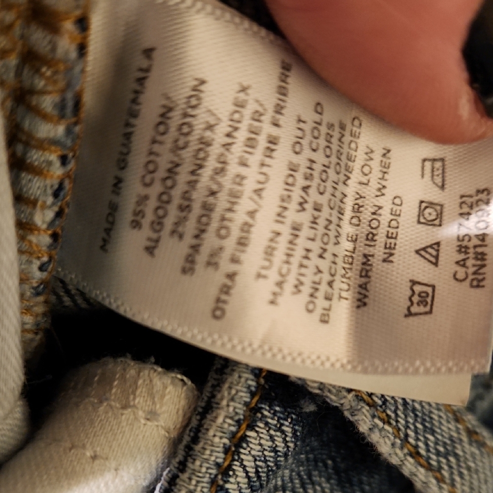 LOFT High Rise Distressed Blue Jeans - Picture 6 of 7